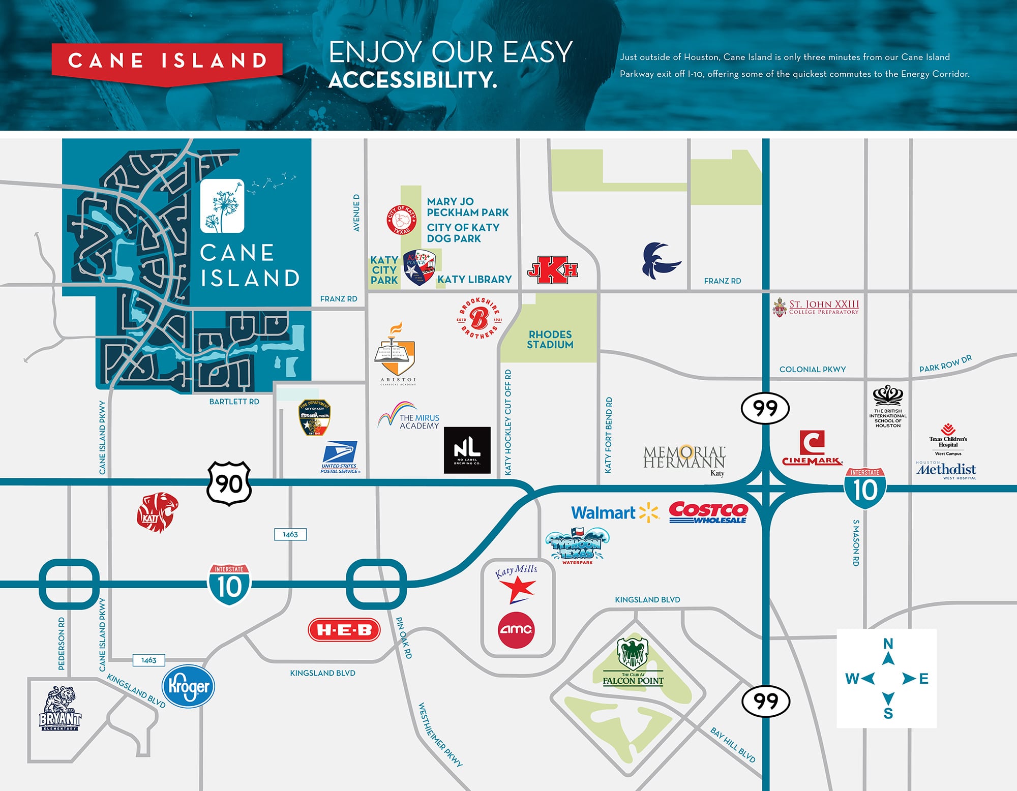 Cane Island Katy Location Surrounding Area Map